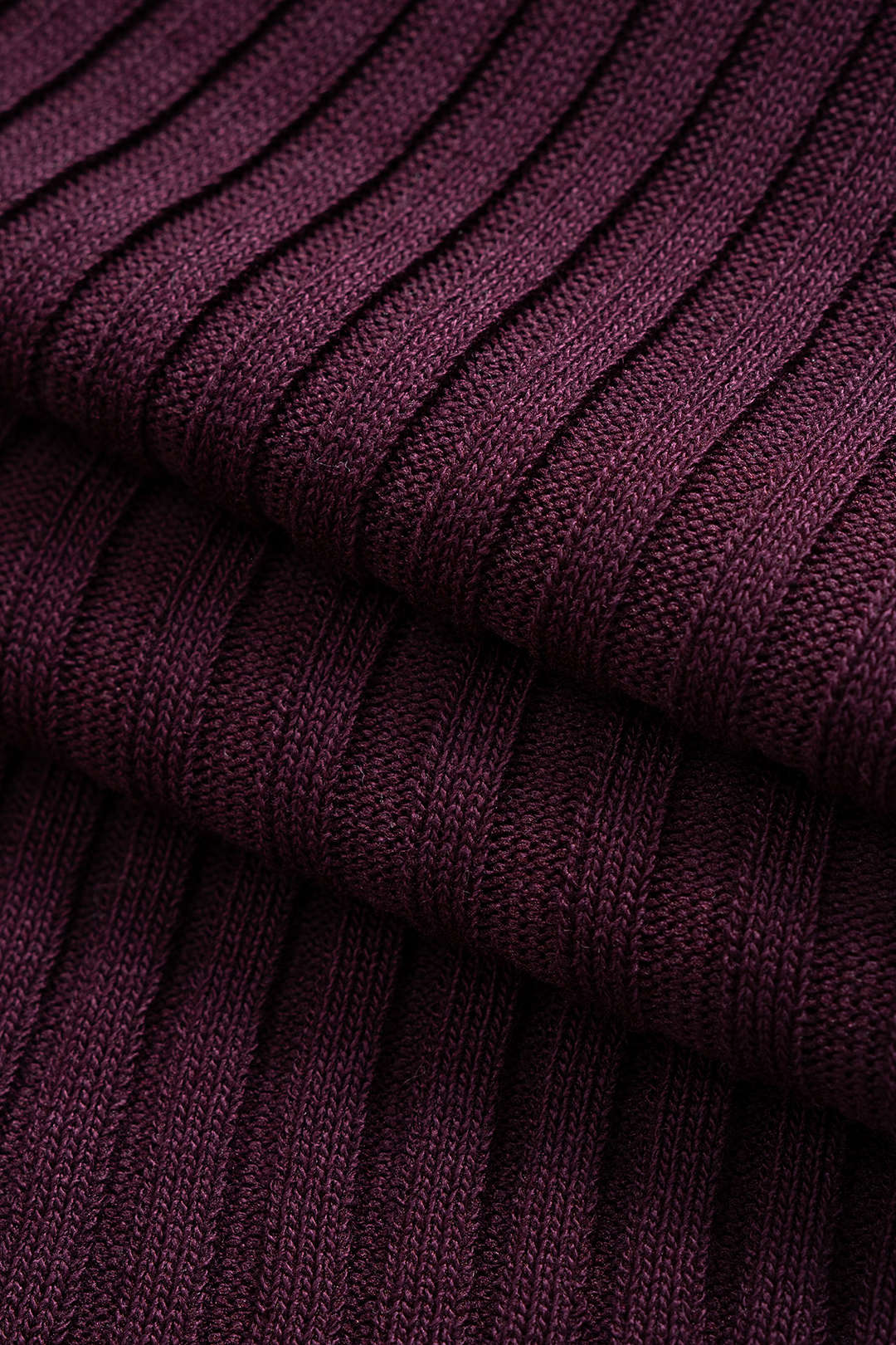 Sukienka Midi z prążkowanym Splotem