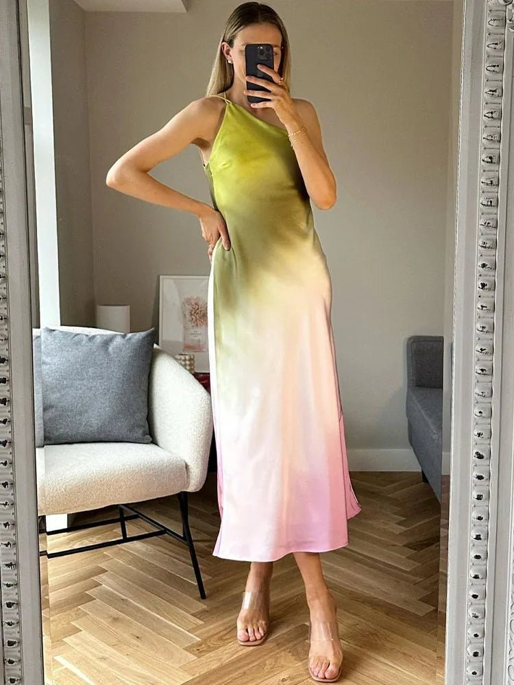 Sukienka asymetryczna Off-Shoulder Natasha