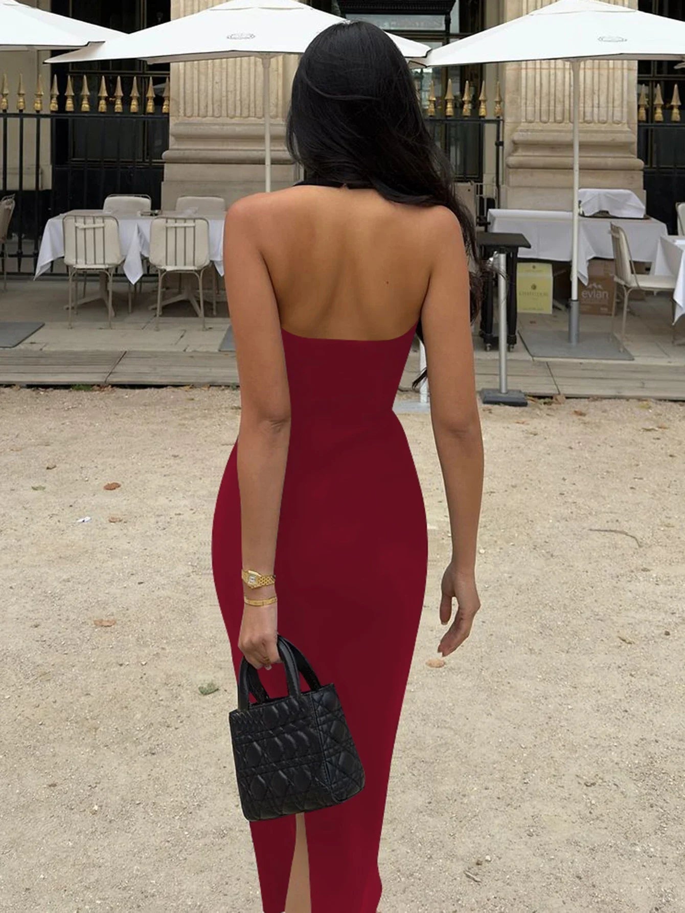 Sukienka maxi bodycon z halterem Yasmin