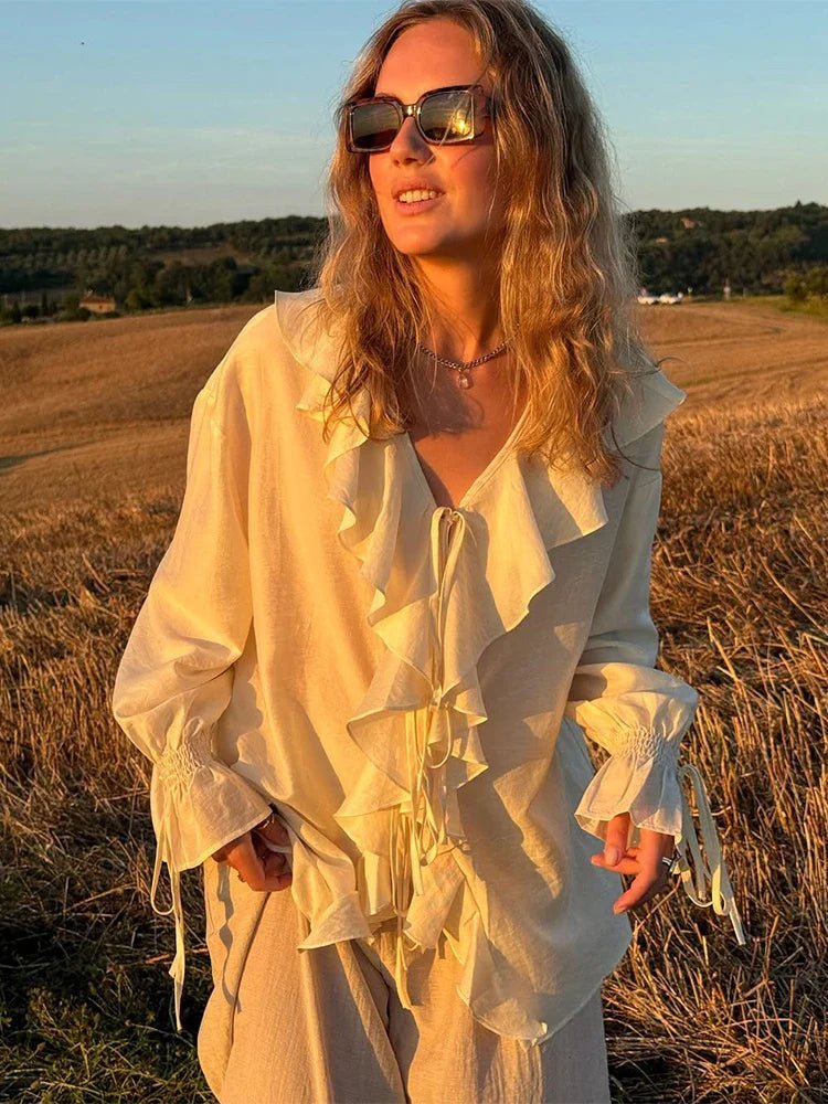 Sienna Bluzka z Falbaną i Szorty