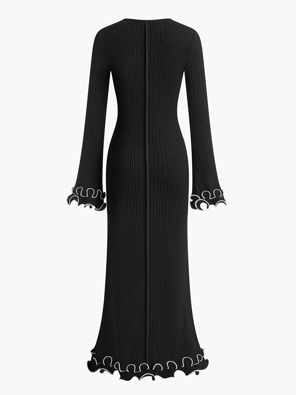 Sukienka Maxi Eleganta od Dzianiny do Troczkiem