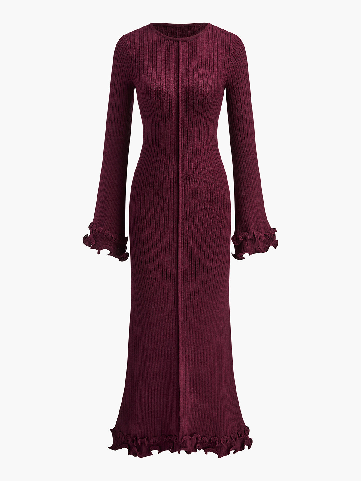 Sukienka Maxi Eleganta od Dzianiny do Troczkiem