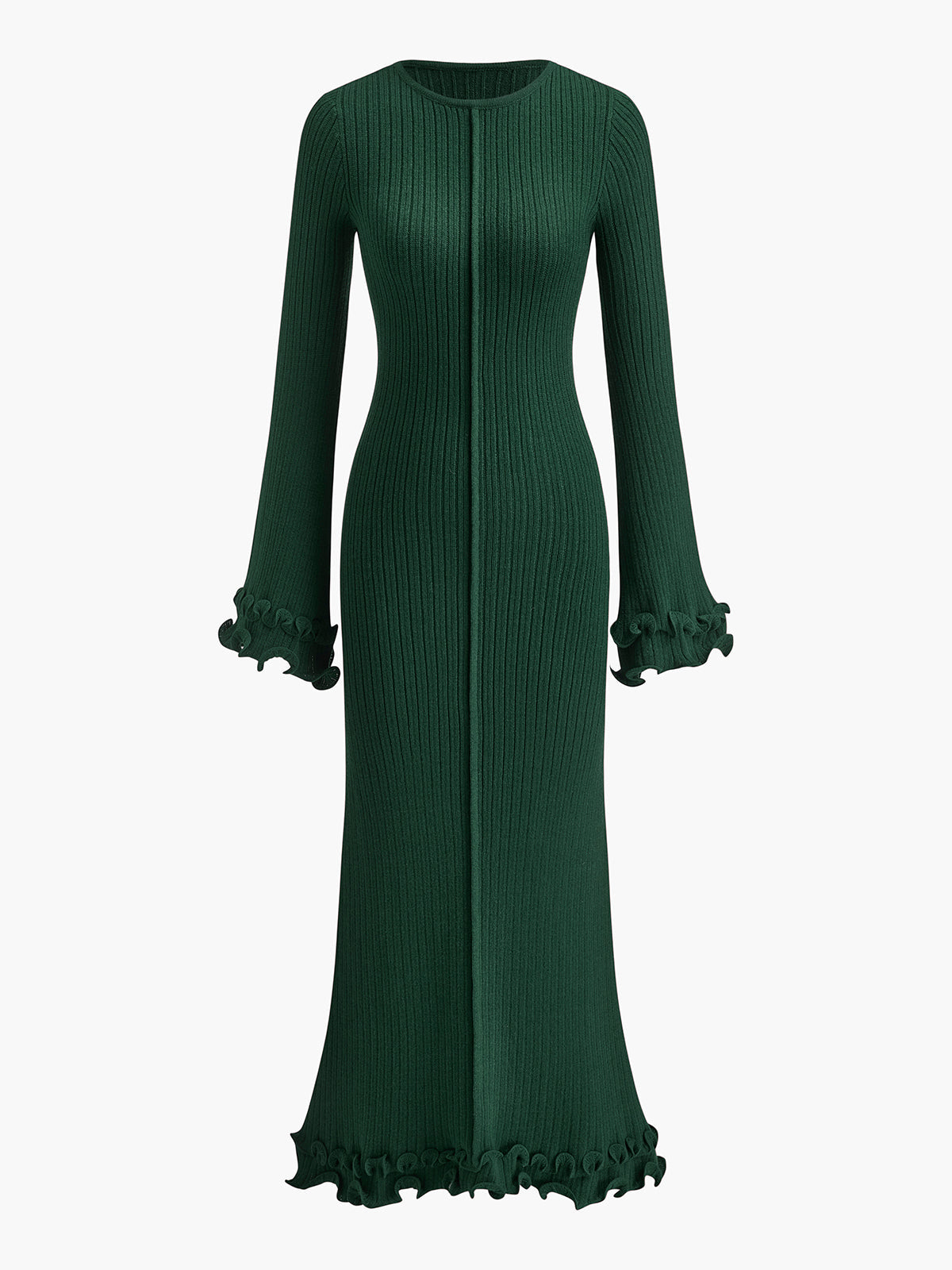 Sukienka Maxi Eleganta od Dzianiny do Troczkiem