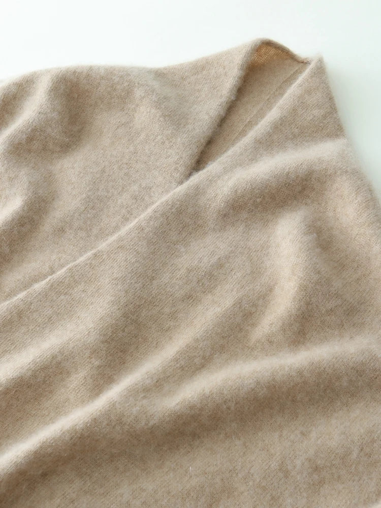 Damski Sweter z Kaszmiru - Sweter Miękkiter w Stylu Crossover