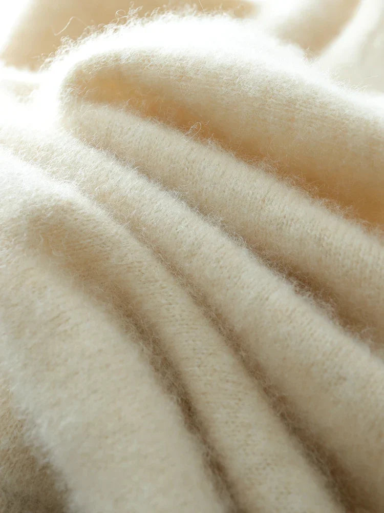 Damski Sweter z Kaszmiru - Sweter Miękkiter w Stylu Crossover