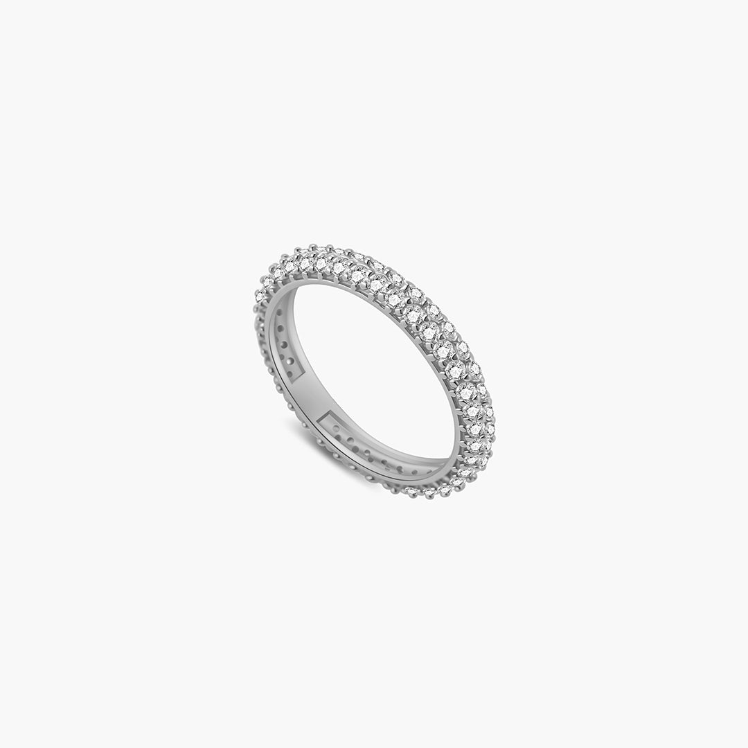 Zeya Crown-Edge Strass-Bandring