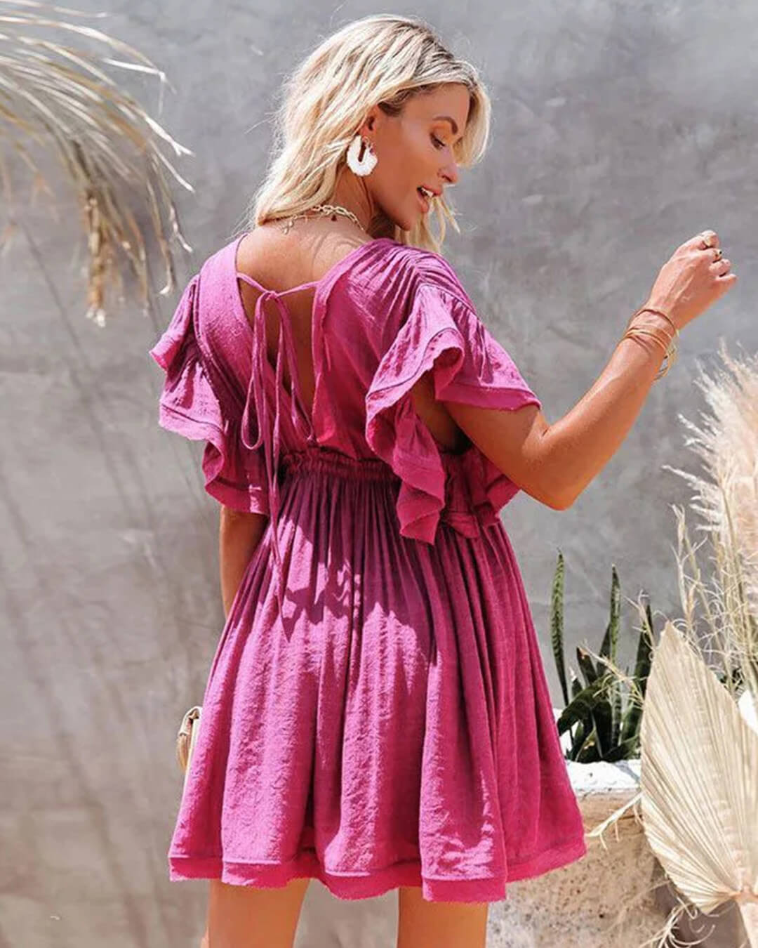 Anabelle Babydoll Boho-Minikleid
