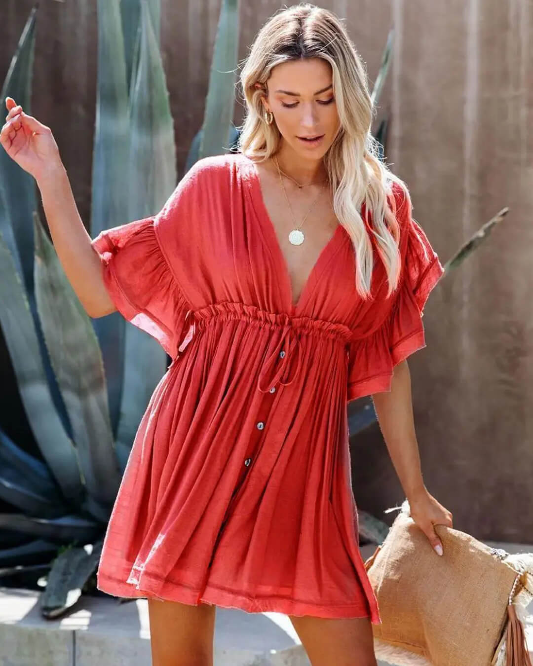 Anabelle Babydoll Boho-Minikleid