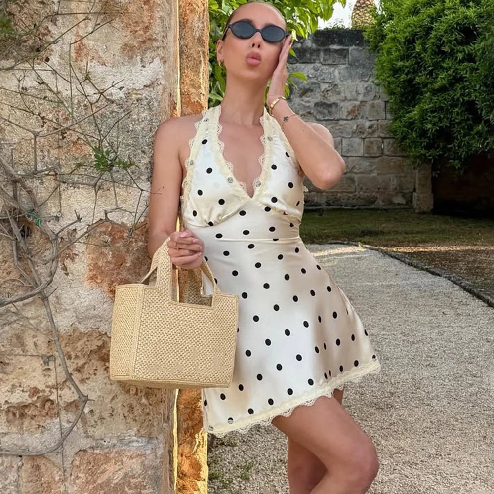 Beatrice Sukienka mini z koronką bez pleców