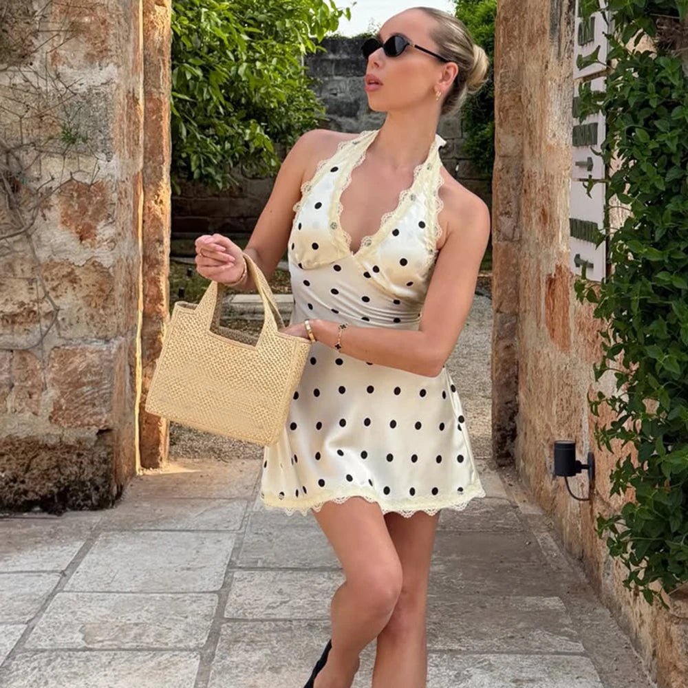 Beatrice Sukienka mini z koronką bez pleców