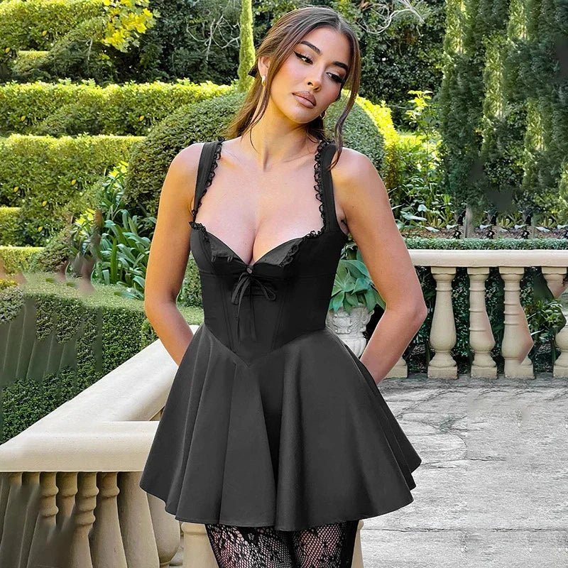 Beatrice Retro Plunge Minikleid