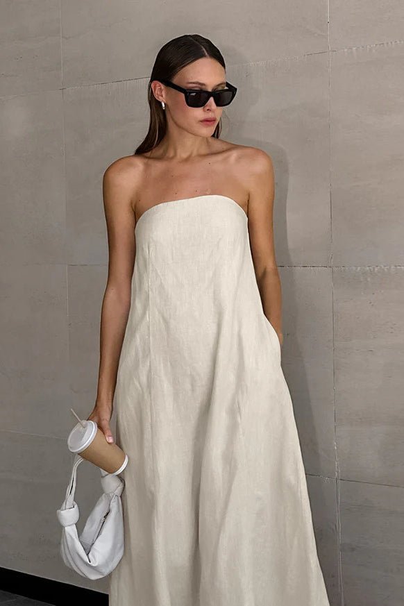 Bianca Trägerlos Rückenfreies Maxikleid