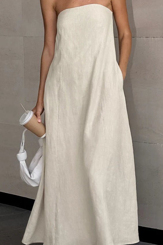 Bianca Trägerlos Rückenfreies Maxikleid