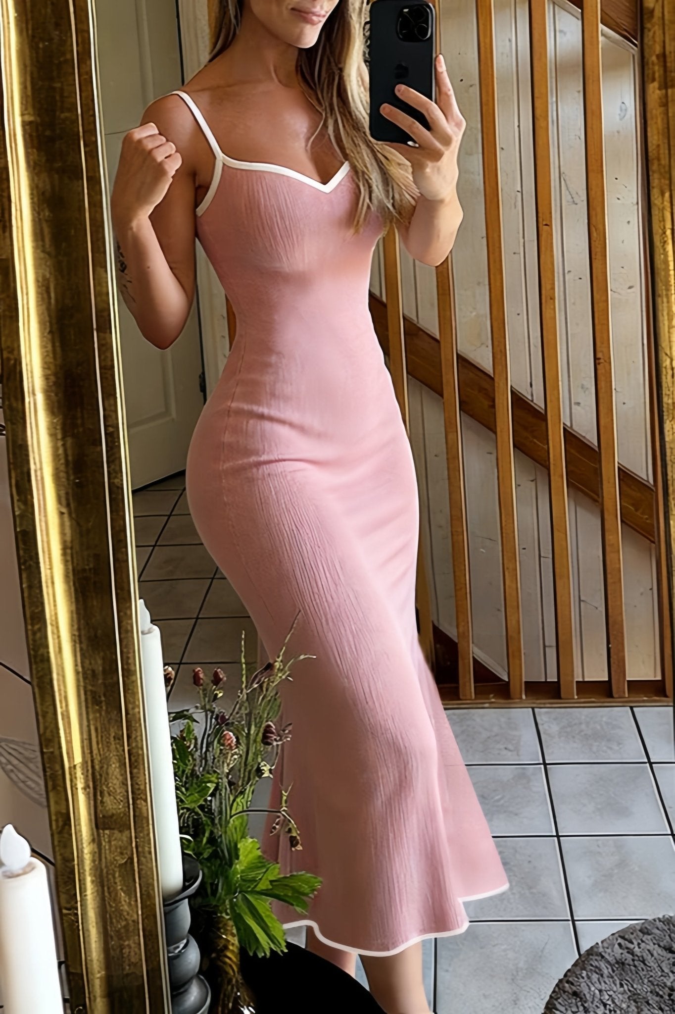 Bianca Strappy Bodycon Maxi Sukienka