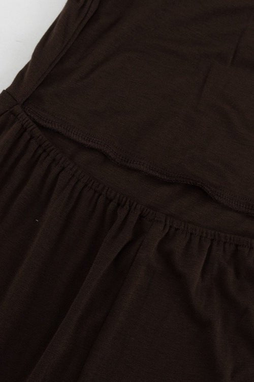 Sukienka maxi na halter Celeste z odkrytymi plecami w kolorze brązowym