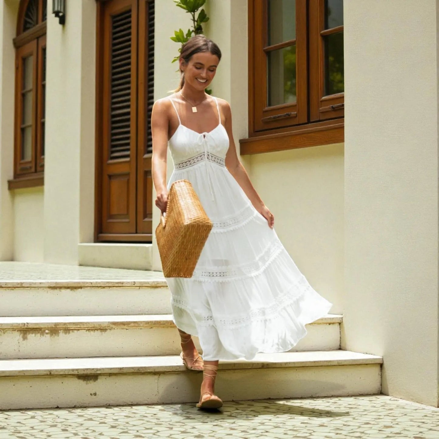 Elena bezrękawnikowe Boho-Maxikleid na lato