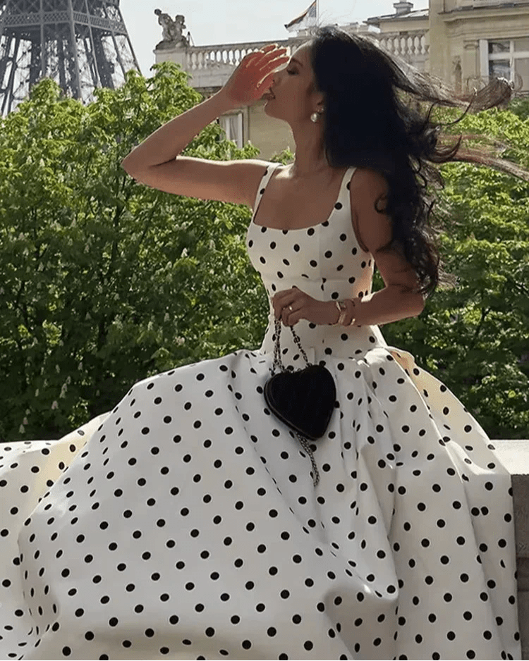 Sukienka Midi w Groszki Jasmine