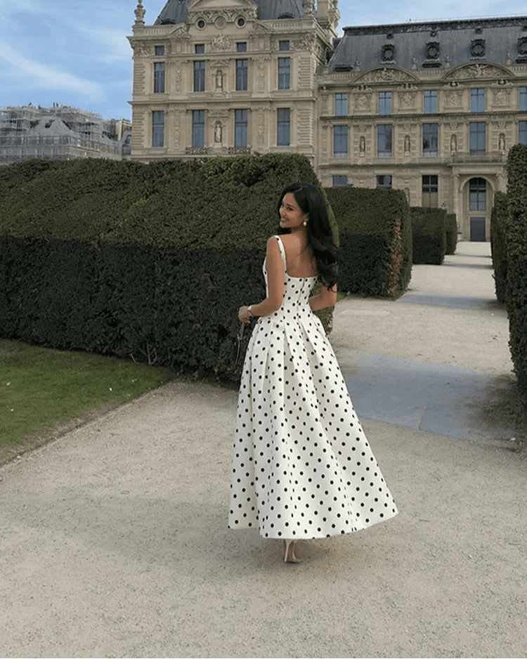 Sukienka Midi w Groszki Jasmine