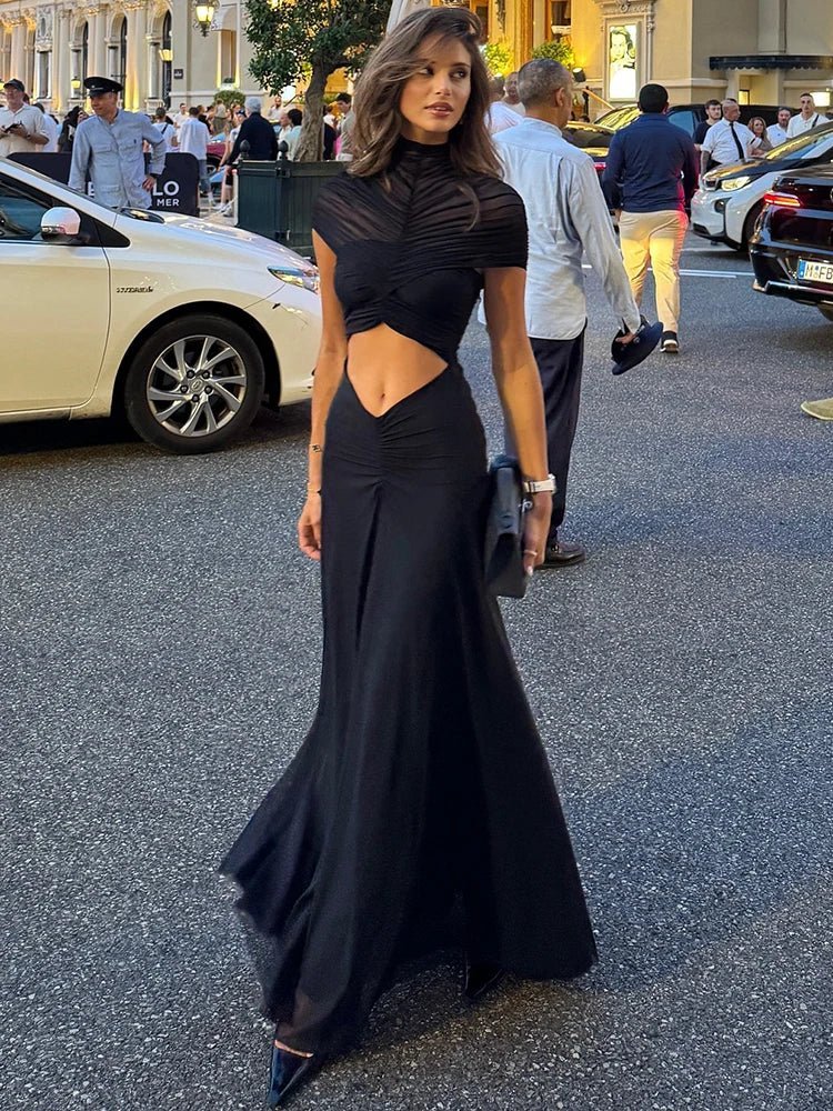 Miranda Rękawowe Bodycon Maxi Sukienka