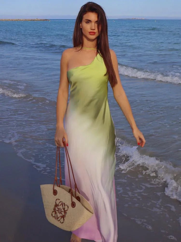 Sukienka asymetryczna Off-Shoulder Natasha