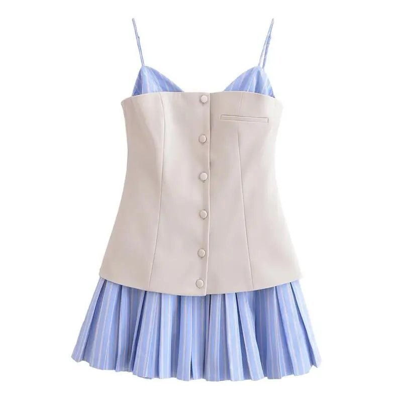 Trina Paskowane Mini Sukienka w Paski