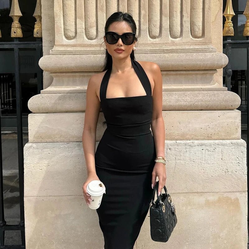 Sukienka maxi bodycon z halterem Yasmin