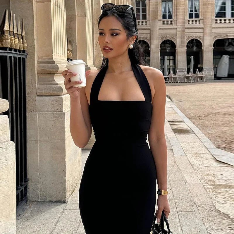 Sukienka maxi bodycon z halterem Yasmin
