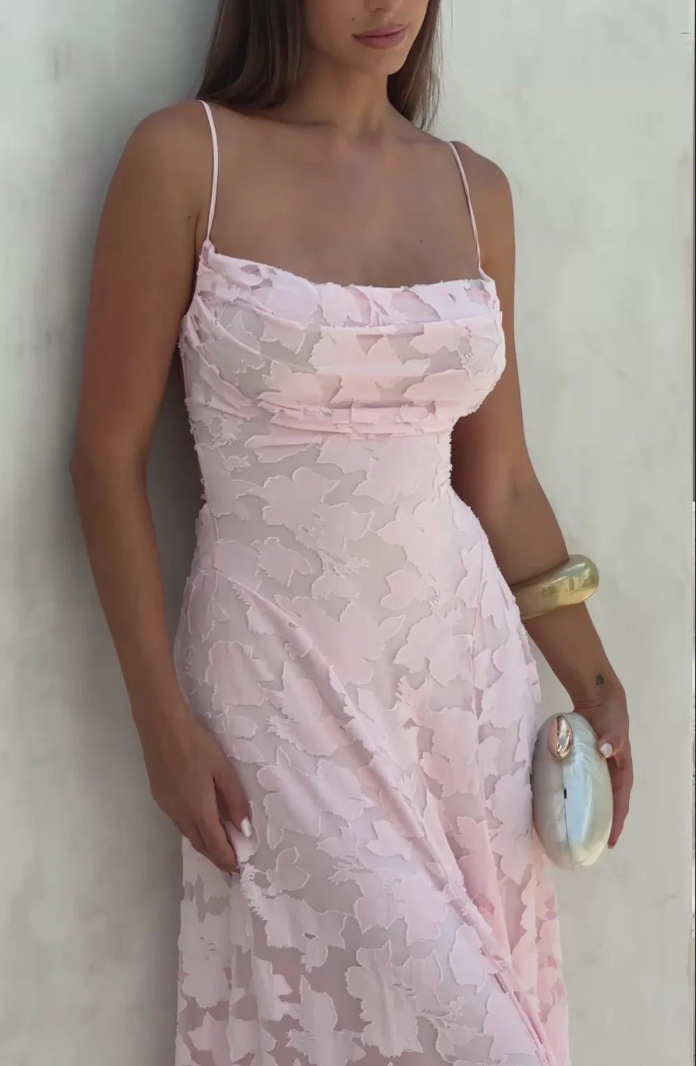 Brielle Bezrękawne Maxi Sukienka w Kwiaty