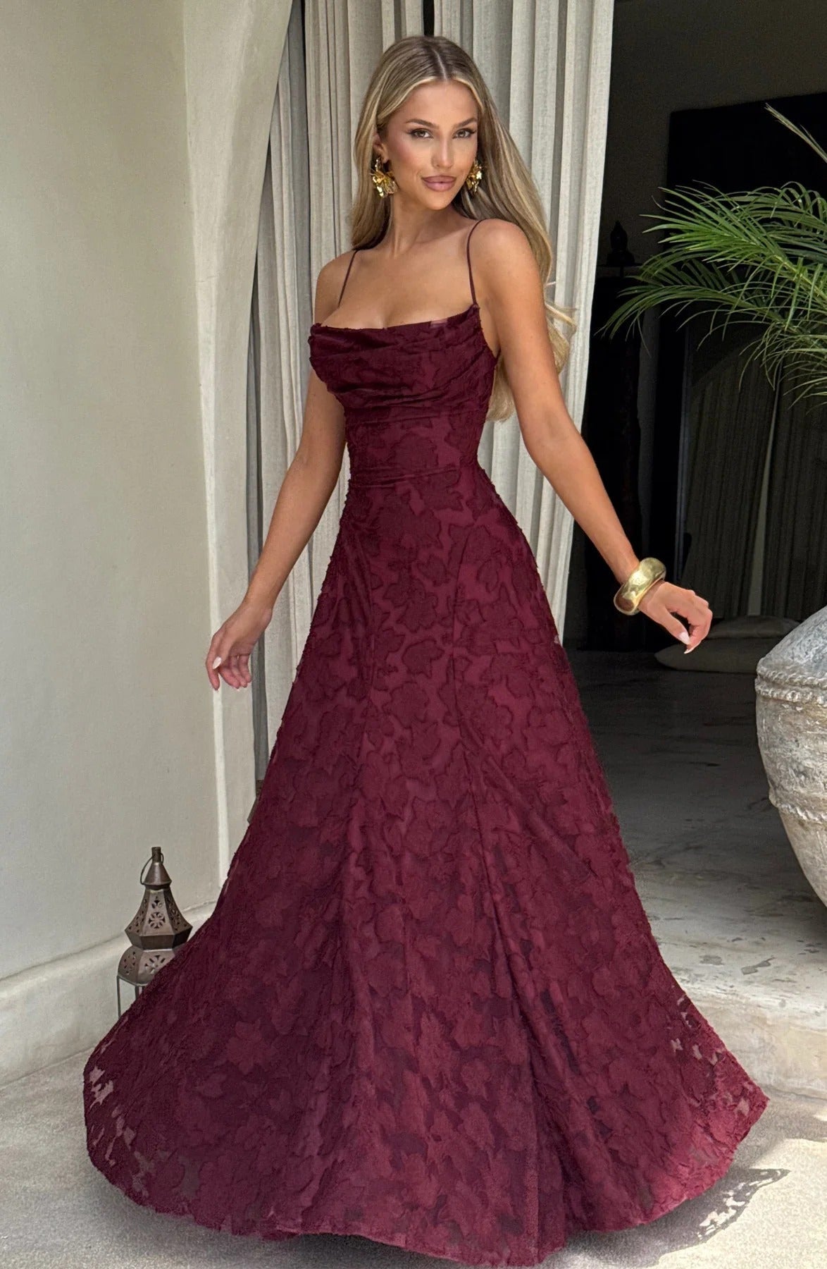 Brielle Bezrękawne Maxi Sukienka w Kwiaty