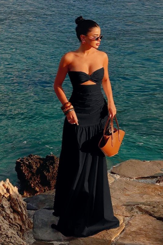 Sukienka Maxi Camille Cut-Out bez ramiączek
