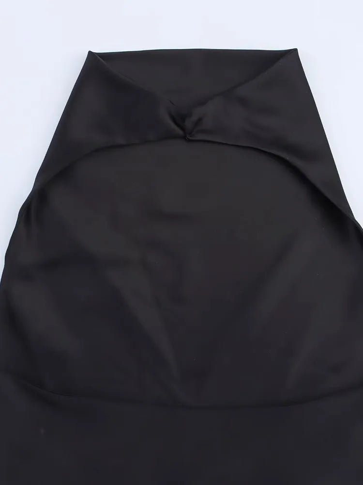 Sukienka Mini z Satyny Colleen na Szelkach