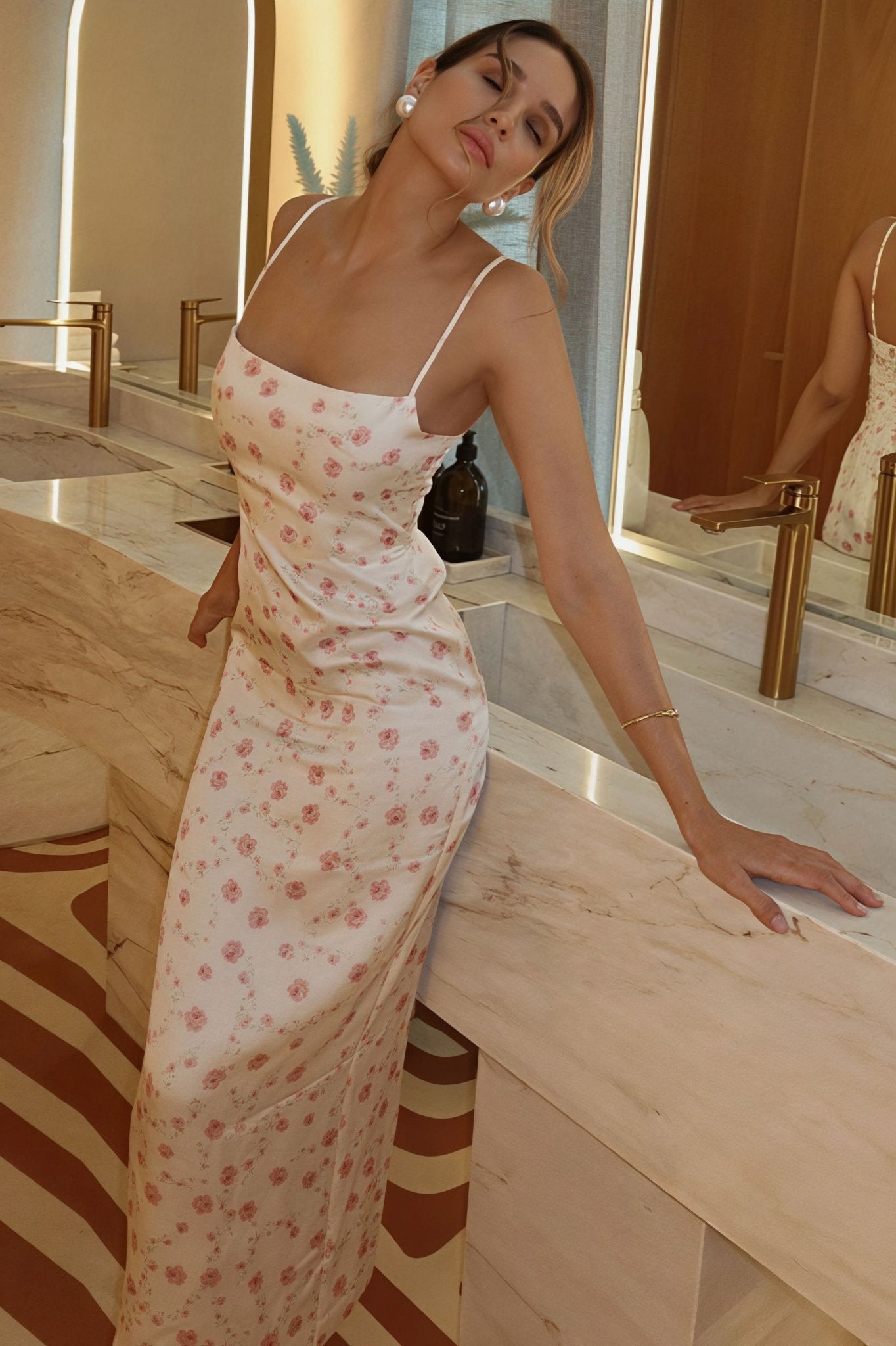 Darlene Kwiatowe Sukienka Bodycon-Midi