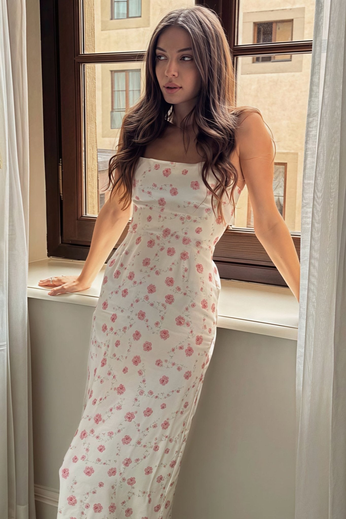 Darlene Kwiatowe Sukienka Bodycon-Midi