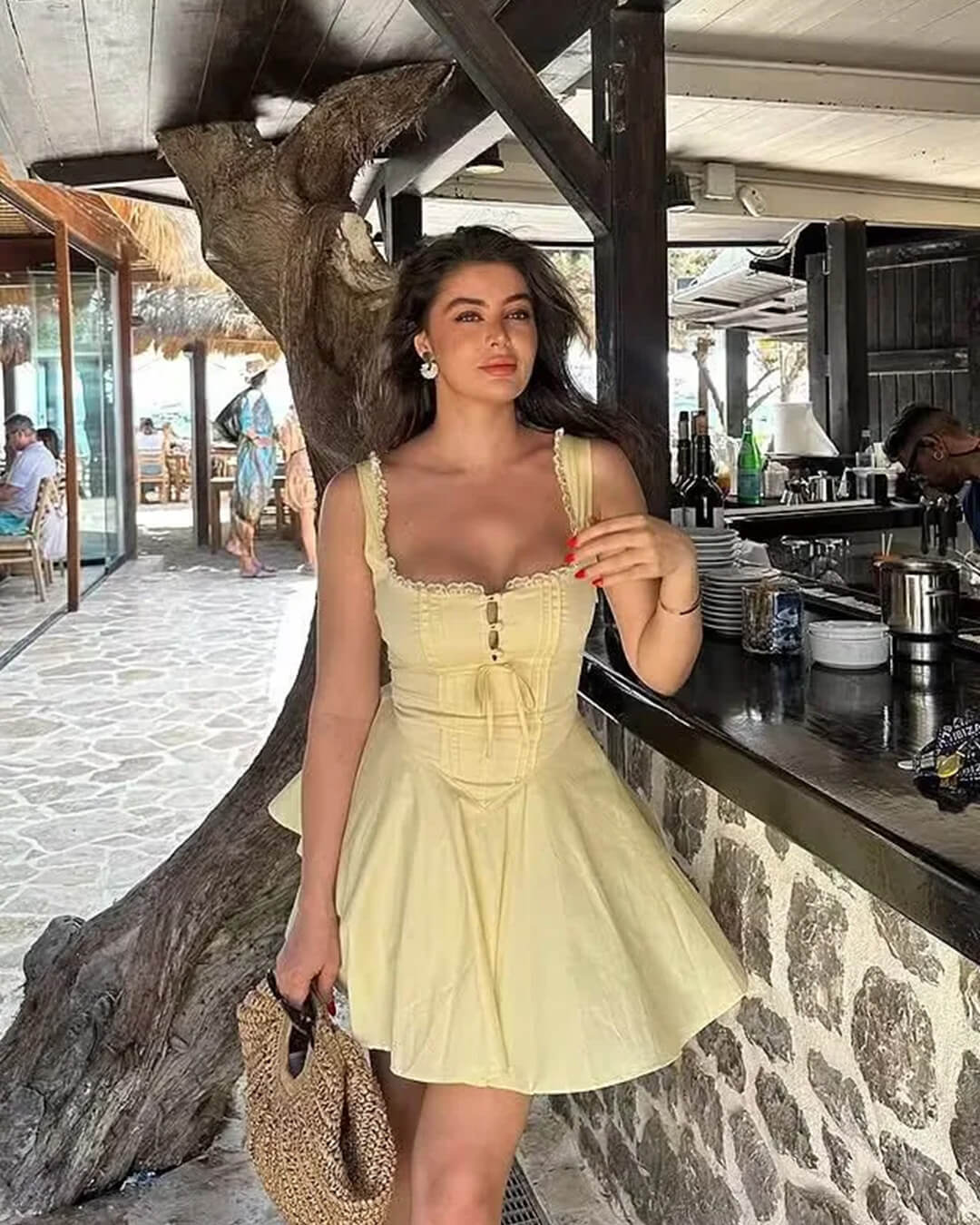 Francine Bezrękawnik Mini Sukienka