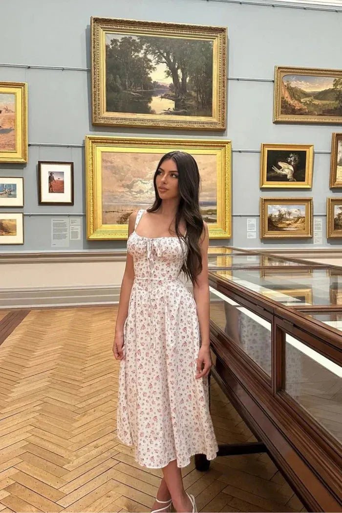 Isabella Korset Midi Sukienka