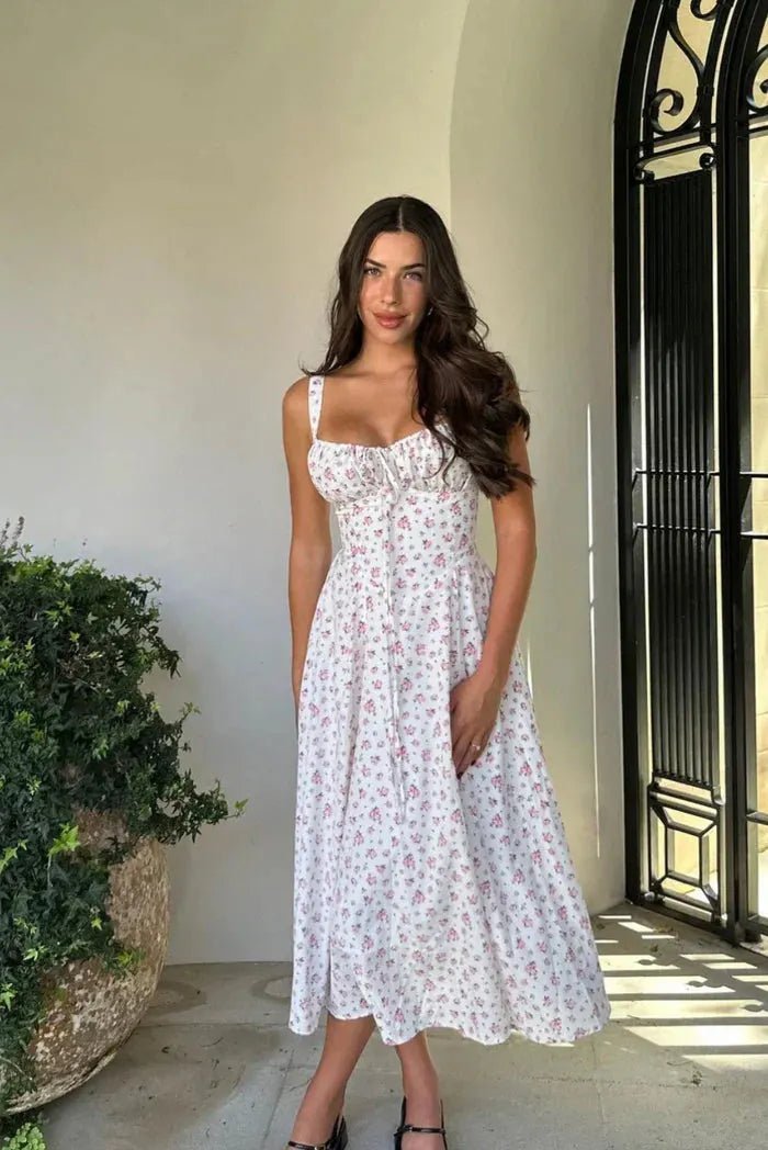 Isabella Korset Midi Sukienka