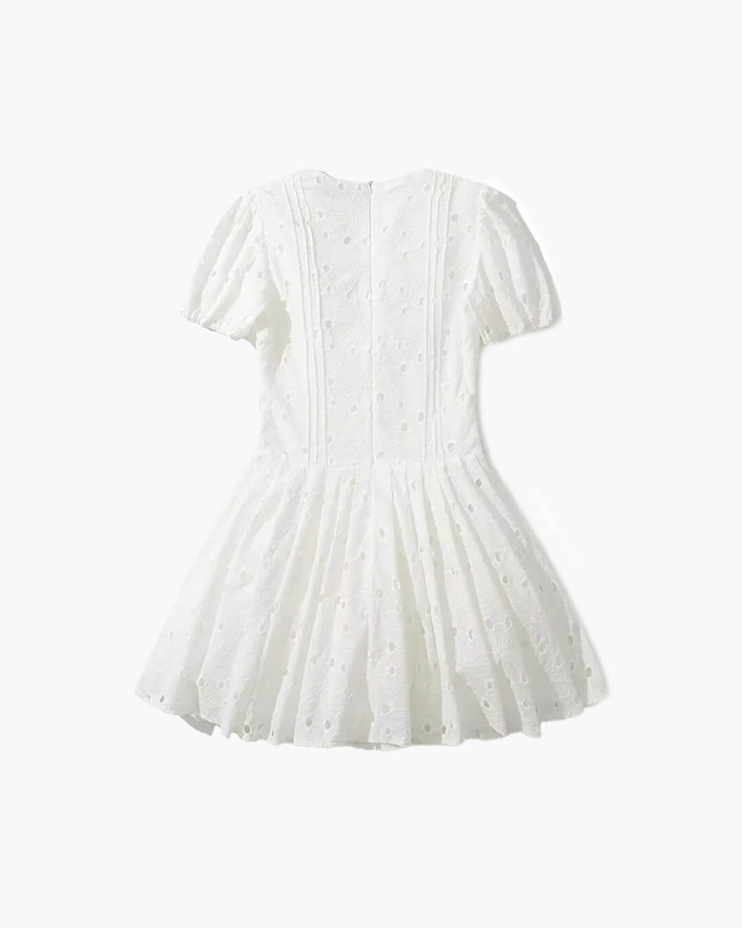 Sukienka mini Jane z haftowanymi bufkami
