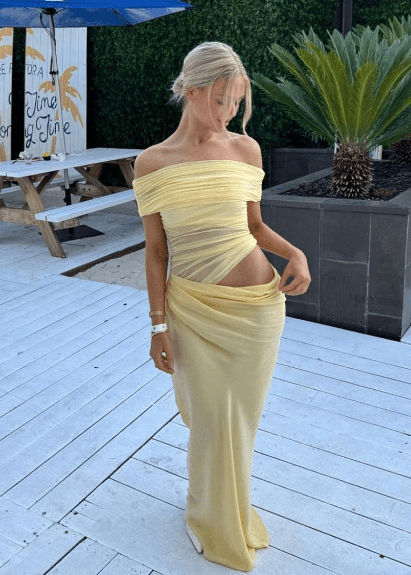 Sukienka Maxi Jessa Off-Shoulder-Mesh