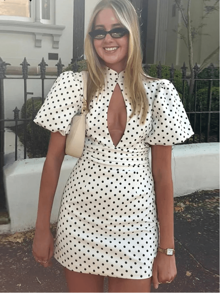 Kathy Wycięcie-Punkt-Minikleid