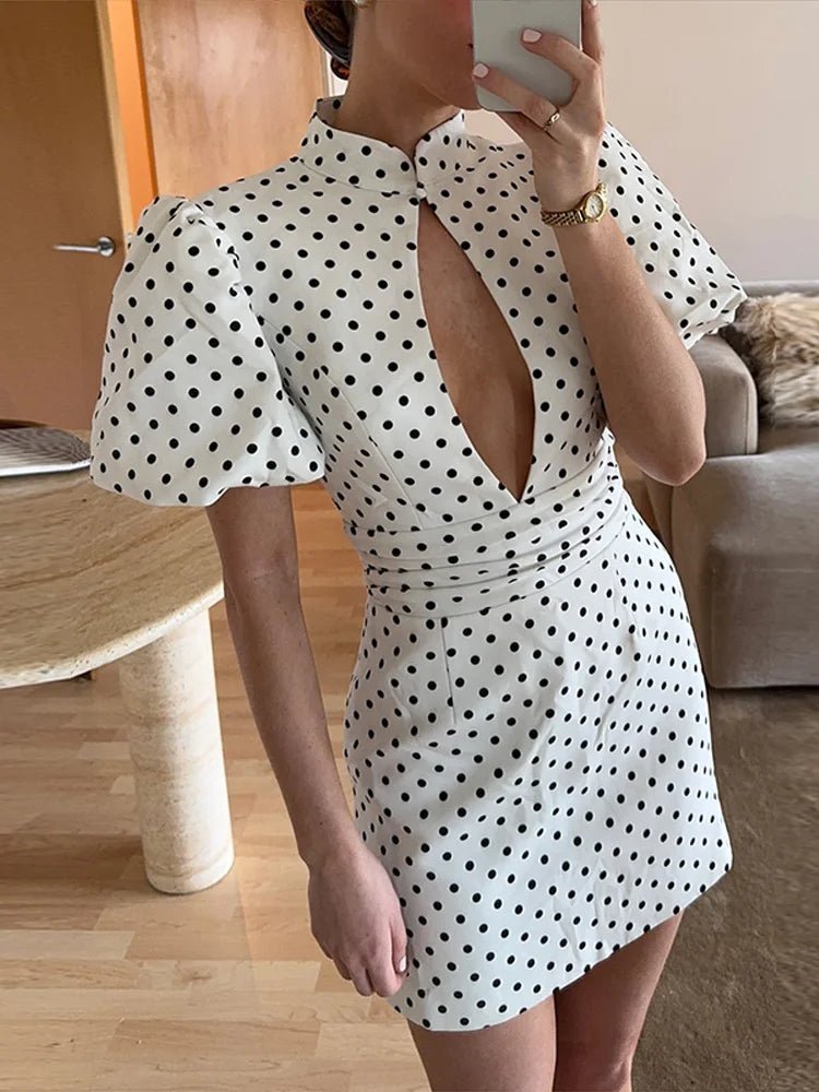 Kathy Wycięcie-Punkt-Minikleid