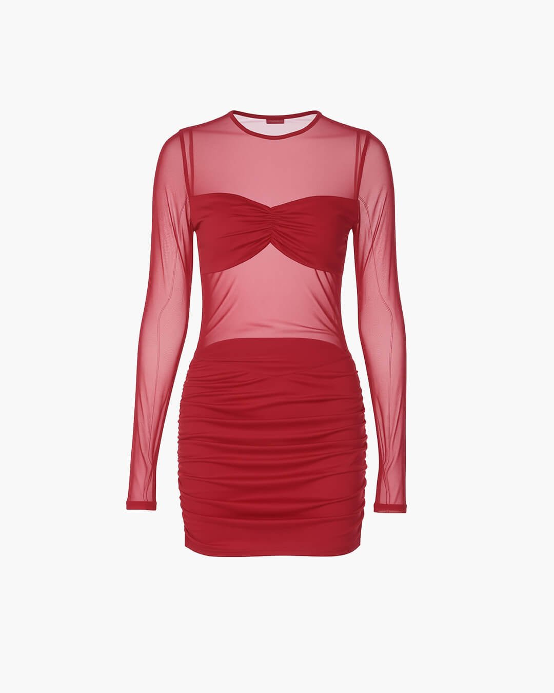 Lindy Przezroczysta Siatka Rękaw Minikleid