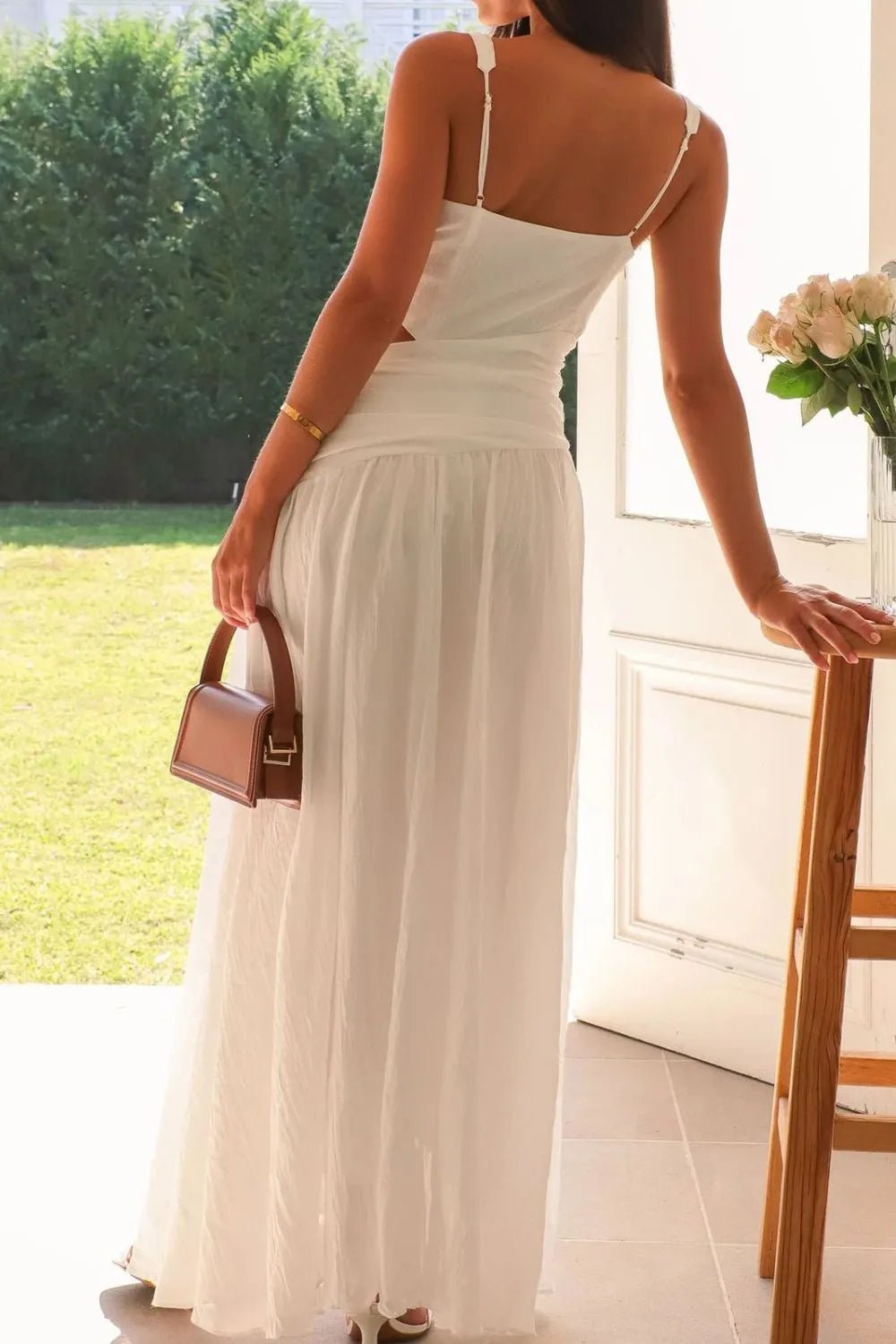 Lolita Wycięte Gerafftes Maxikleid