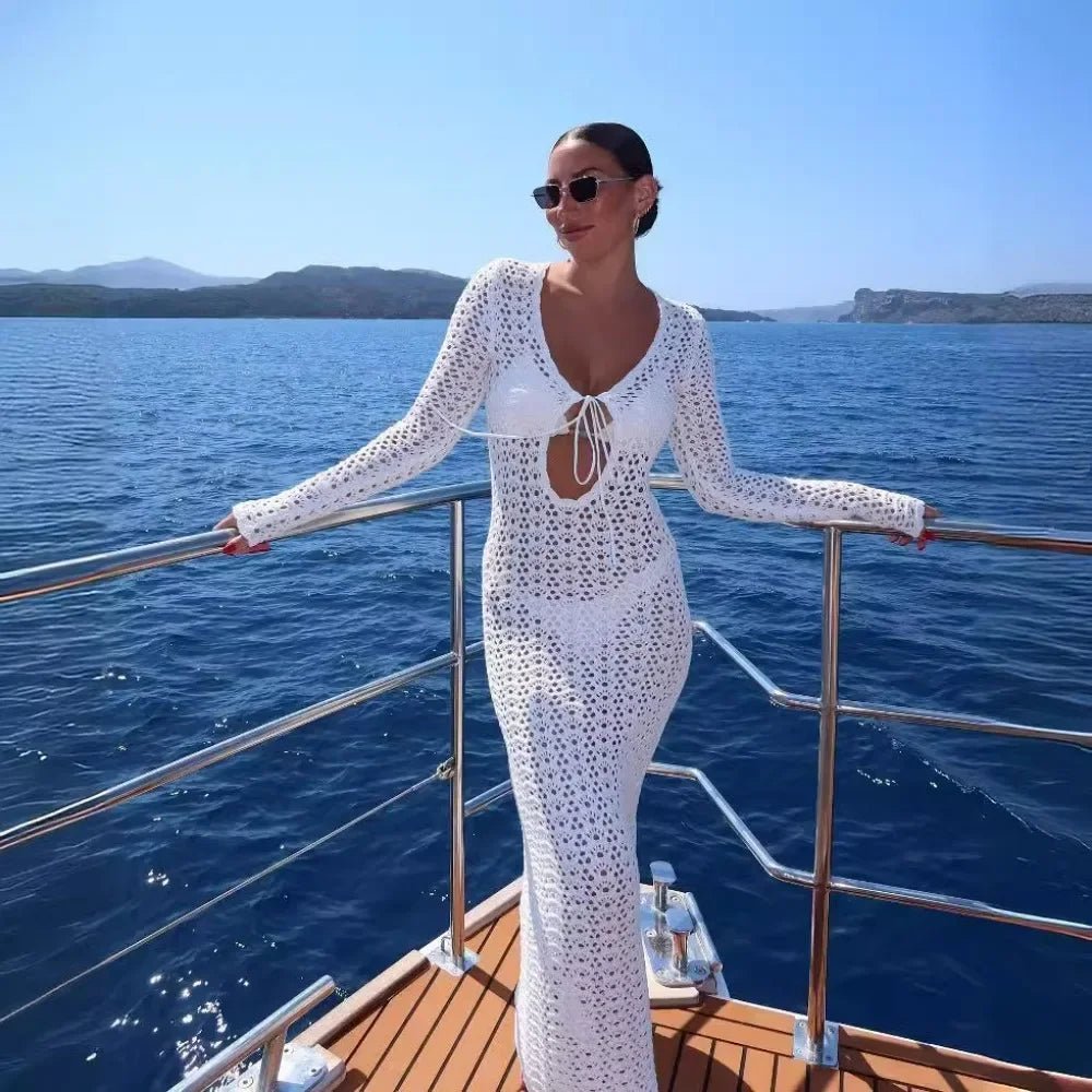 Sukienka plażowa Lori Häkel-Strandkleid z wycięciami