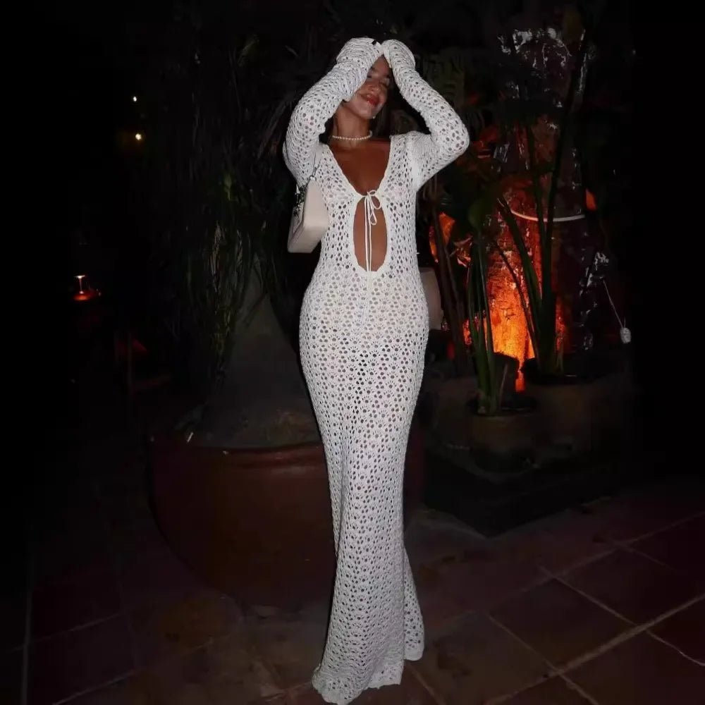Sukienka plażowa Lori Häkel-Strandkleid z wycięciami