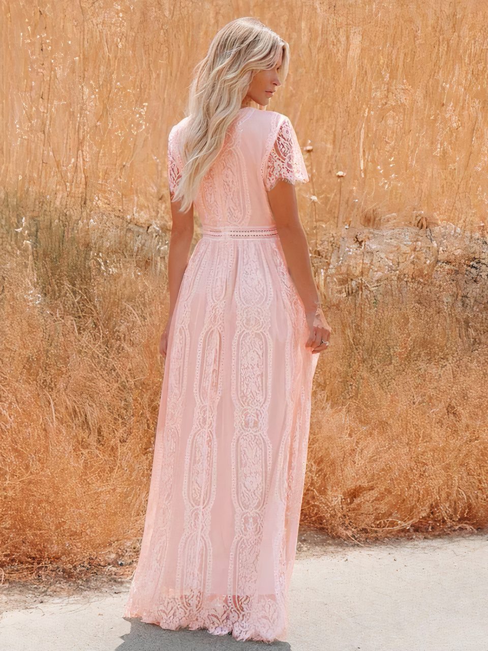 Sukienka maxi Tilda Boho z koronką