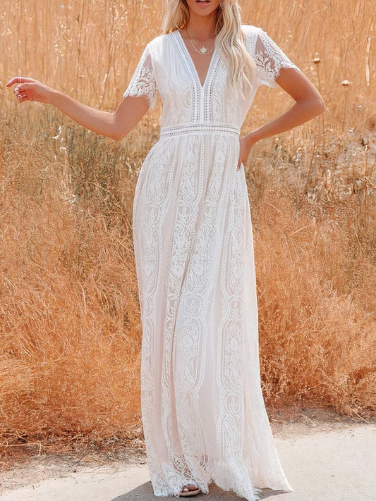 Sukienka maxi Tilda Boho z koronką