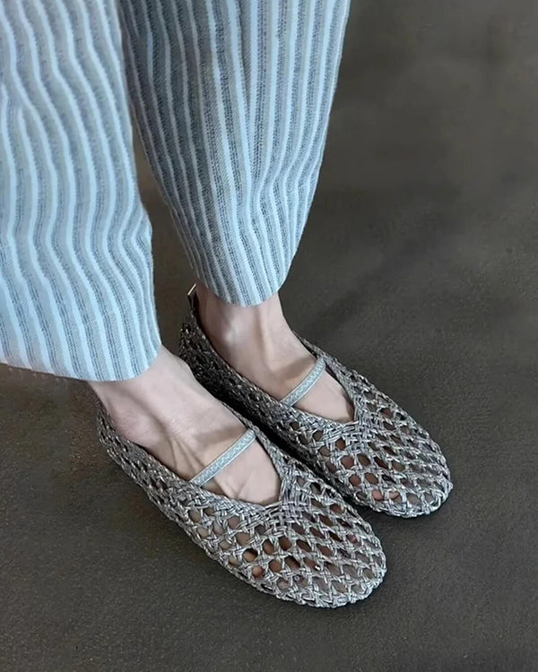 Francesca Hohlgeflochtene Ballerinas
