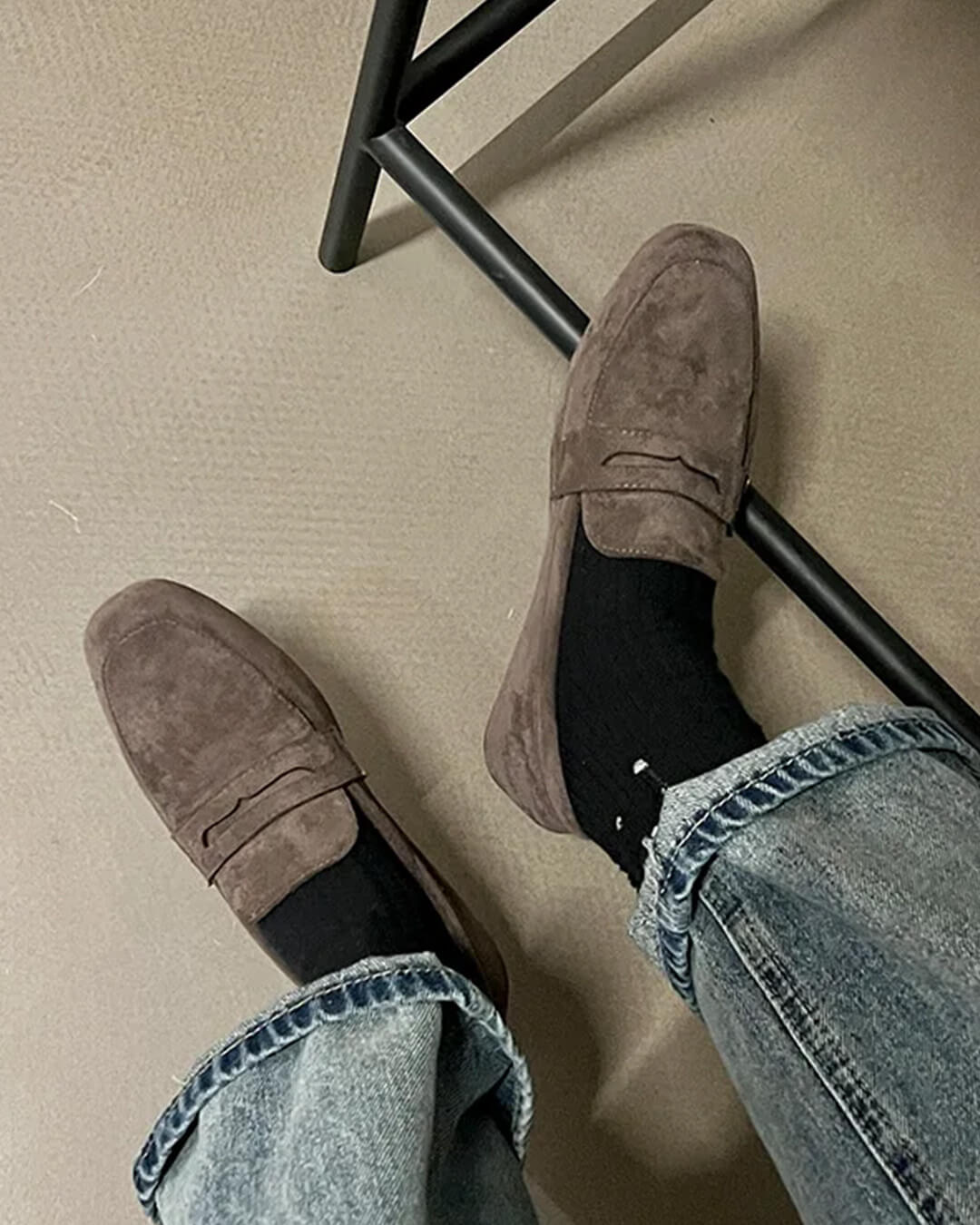 Bianca Slip-On-Loafer z zamszu