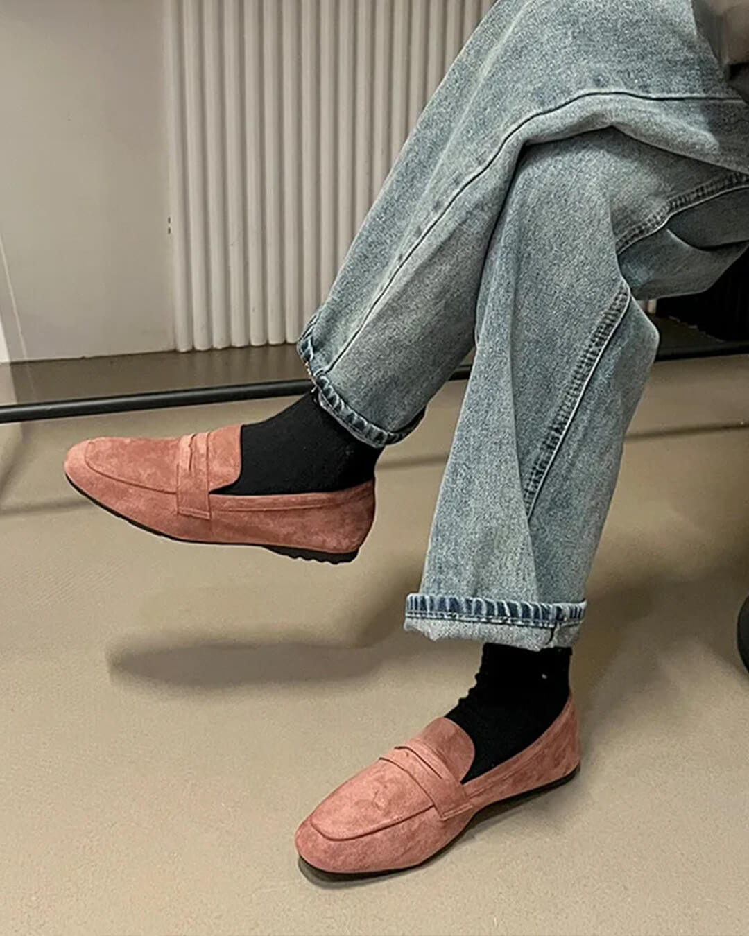 Bianca Slip-On-Loafer z zamszu