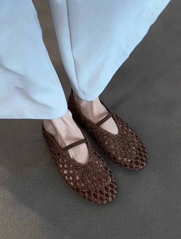 Francesca Hohlgeflochtene Ballerinas